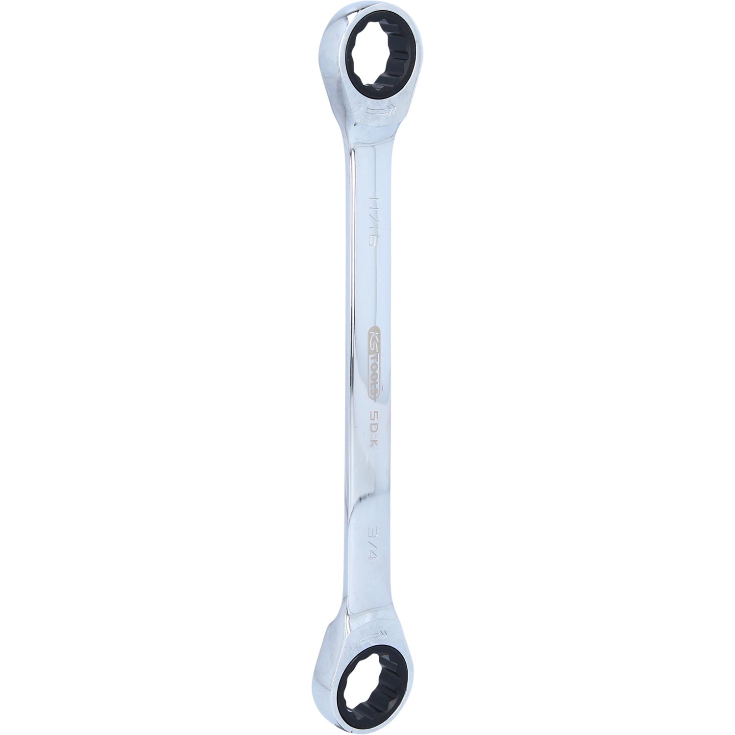 KS Tools, Schraubenschlüssel, GEARplus Doppel-Ratschenringschlüssel (11/16")