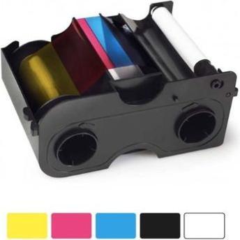 Thumbnail - HID, Schreibmaschine Zubehör, FARGO YMCKO Cartridge w/Cleaning Roller: Full-color ribbon
