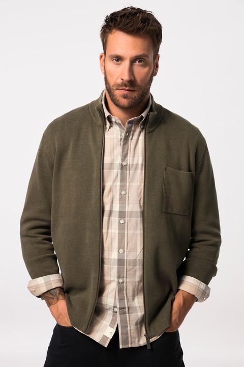 Produktbild JP1880 JP AWARE Strickjacke, Strukturstrick, Vintage Look, Stehkragen (6XL)