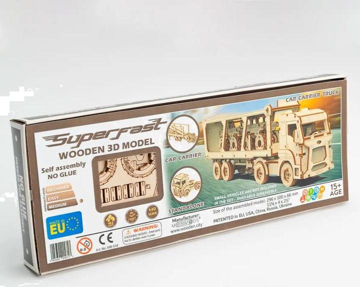 Produktbild WoodenCity WOODEN CITY 3D puzzle Superfast Car Carrier Truck (182 Teile)