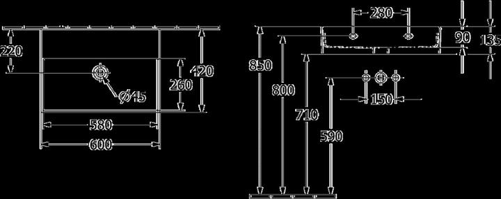 Immagine prodotto Villeroy & Boch Lavabo V&B MEMENTO 2.0 600x420mm o ÜL o HL pietra bianca C+ (420 mm, 600 mm)