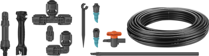 Image du produit Gardena Kit Micro-Drip Système pour potager/jardin de fleurs (Kit d'irrigation goutte à goutte)