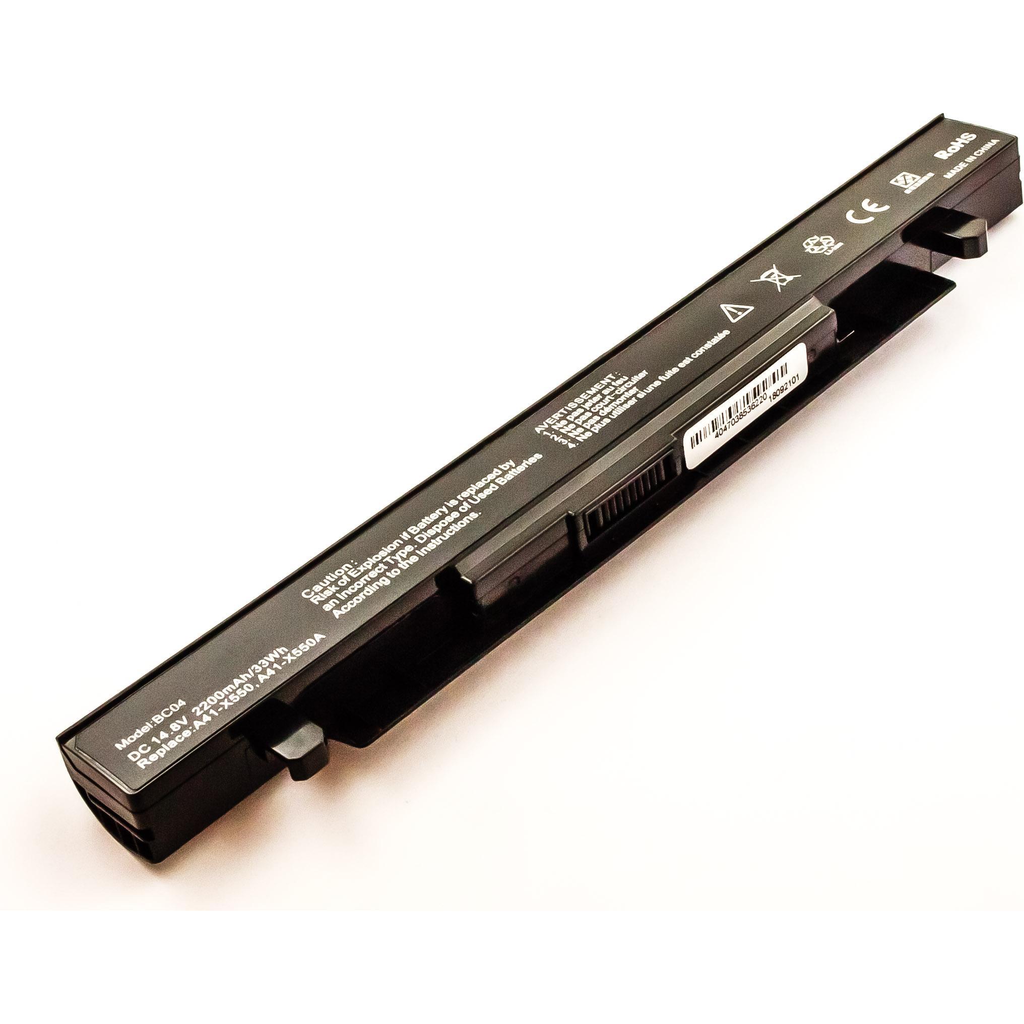 AGI Akku kompatibel mit Asus R510LD Serie - Akku - 2.200 mAh (2200 mAh), Notebook Akku, Schwarz