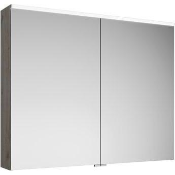 burgbad, Spiegelschrank, Eqio Spiegelschrank mit horizontaler LED-Beleuchtung, 2 Türen, 1000x800mm