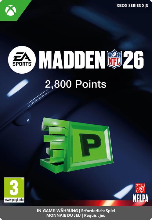 Produktbild Microsoft Xbox Madden NFL 26: 2800 MUT POINTS Download Code