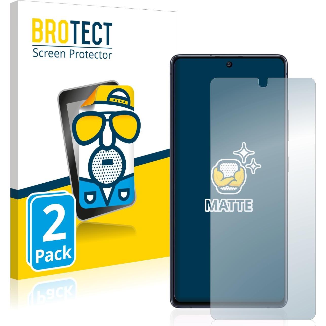BROTECT Entspiegelungs-Schutzfolie Displayschutz Matt (2 Stück, Samsung Galaxy S10 Lite), Smartphone Schutzfolie, Grau