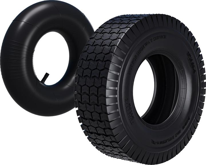 Produktbild Wiltec Reifen für den Aufsitzmäher 16x6.50-8 4pr mit Schlauch und geradem Ventil (Rasenmäher, Rasentraktor, Gartenmaschinen Ersatzteile)