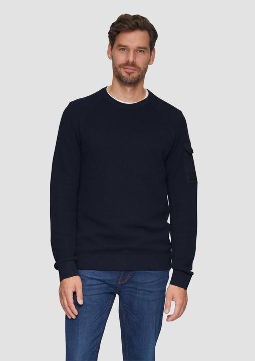 Image du produit S.Oliver Strickpullover Strickpullover mit Raglanärmeln und Strukturmix (S)
