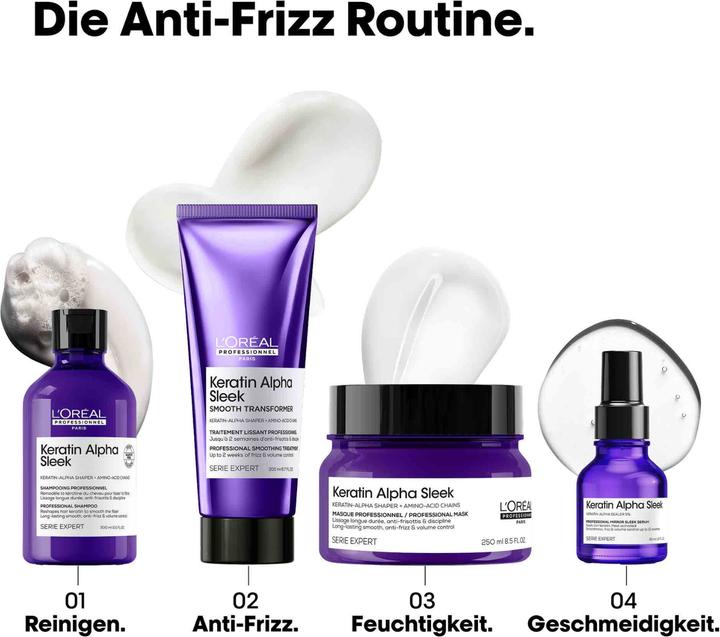 Actual product image L'Oréal Professionnel L'Oreal Keratin Alpha Sleek Shampoo 500ml (Liquid shampoo, 500 ml)