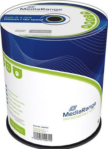 Actual product image MediaRange DVD-R media 4.7GB,16x,100 pack (100x)