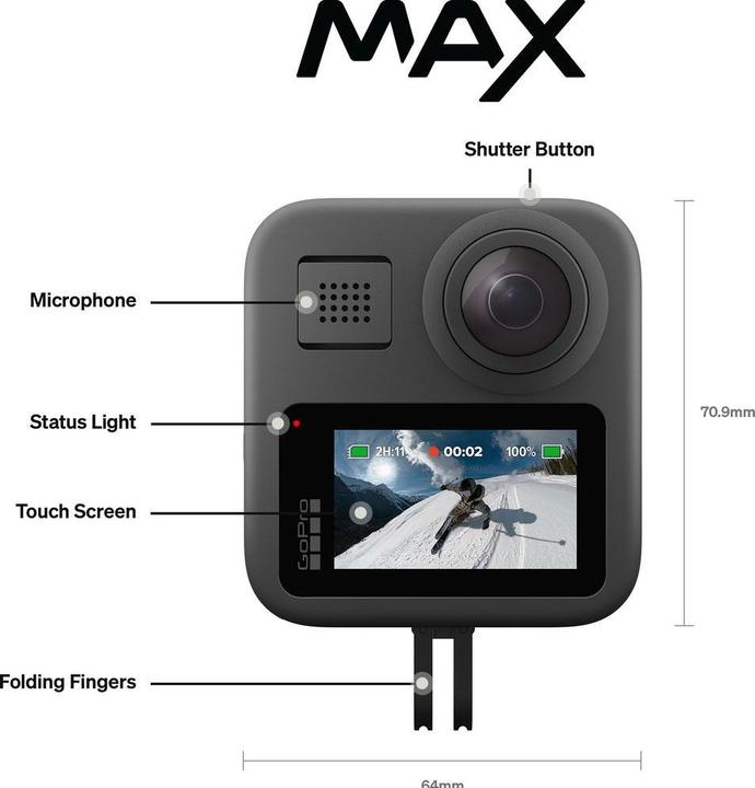Immagine prodotto GoPro MAX 360 (2025) (WiFi, Bluetooth, GPS)