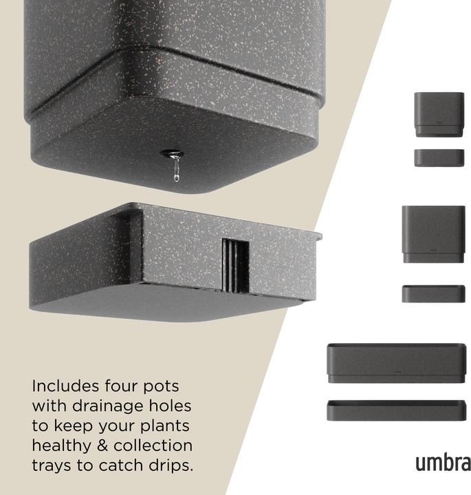 Actual product image Umbra Cubiko planter 41 x 21 x 23 cm (41.90 x 20.70 x 23 cm)