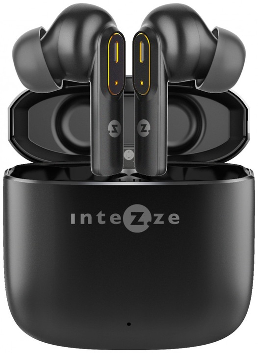 Actual product image Intezze CLIQ In-ear Bluetooth Handsfree Headphones with Charging Case Black