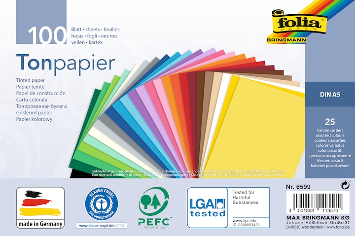 Actual product image Folia Clay paper (130 g/m², 100 x)