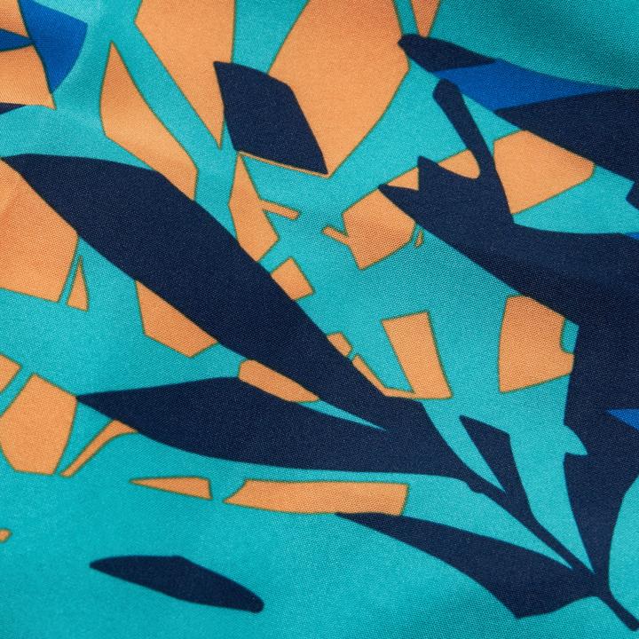 Actual product image Olaian Boardshorts Surfen Jungen mit Taschen 100 Shadow Palm türkis (10, 11, 12)
