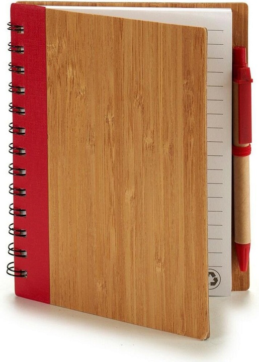 Produktbild Pincello Mini-Ringheft mit Kugelschreiber Bambus 1 x 18 x 14 cm (12 Stück)