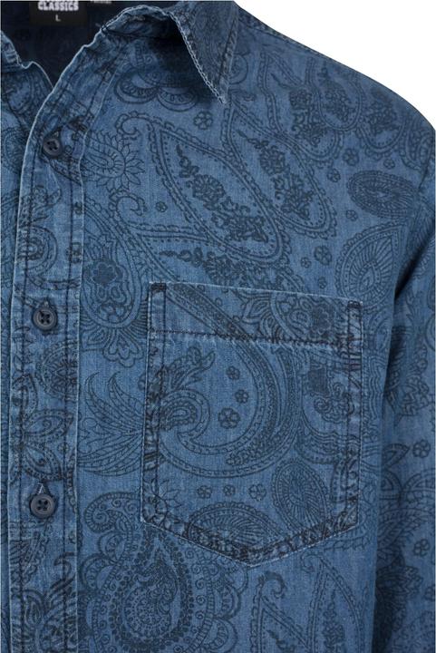 Produktbild Urban Classics Printed Paisley Denim Shirt (S)