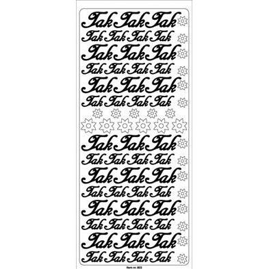Hobby2you, Sticker, Creastix 10x23cm slv 'tak'