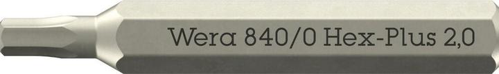 Productafbeelding Wera 840 Micro Bits Hex-Plus 2,0 x 30mm (Inbus)