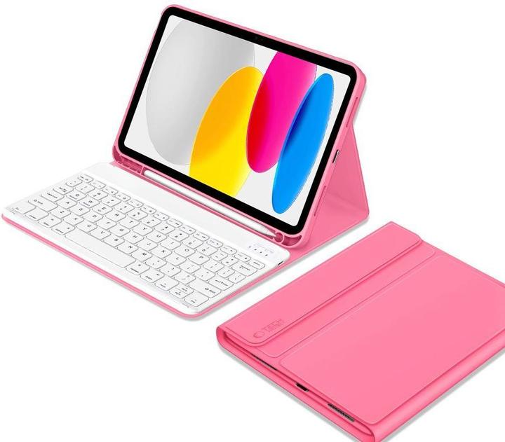 Produktbild Tech-Protect SC STIFT + TASTATUR FÜR IPAD 10,9” 10 / 2022 / 11” 11 / 2025 MAGENTA (Eng. Int., Apple iPad 2025 (11. Gen), Apple iPad Air 2022)