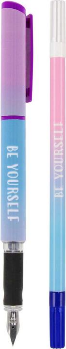 Image du produit Starpak Stylo plume 2 cartouches + gomme Ombre (Bleu, Rose, 1x)