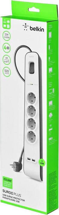 Immagine prodotto Belkin BSV401VF2M (4 x, USB-A, CEE 7/3, 2 m)