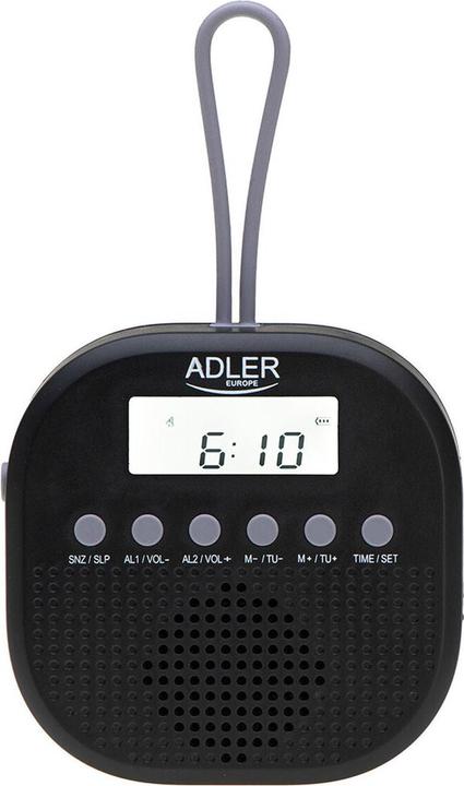 Actual product image Adler Interactive solution | Waterproof universal radio | AD 1912 | Alarm function | Black (FM)