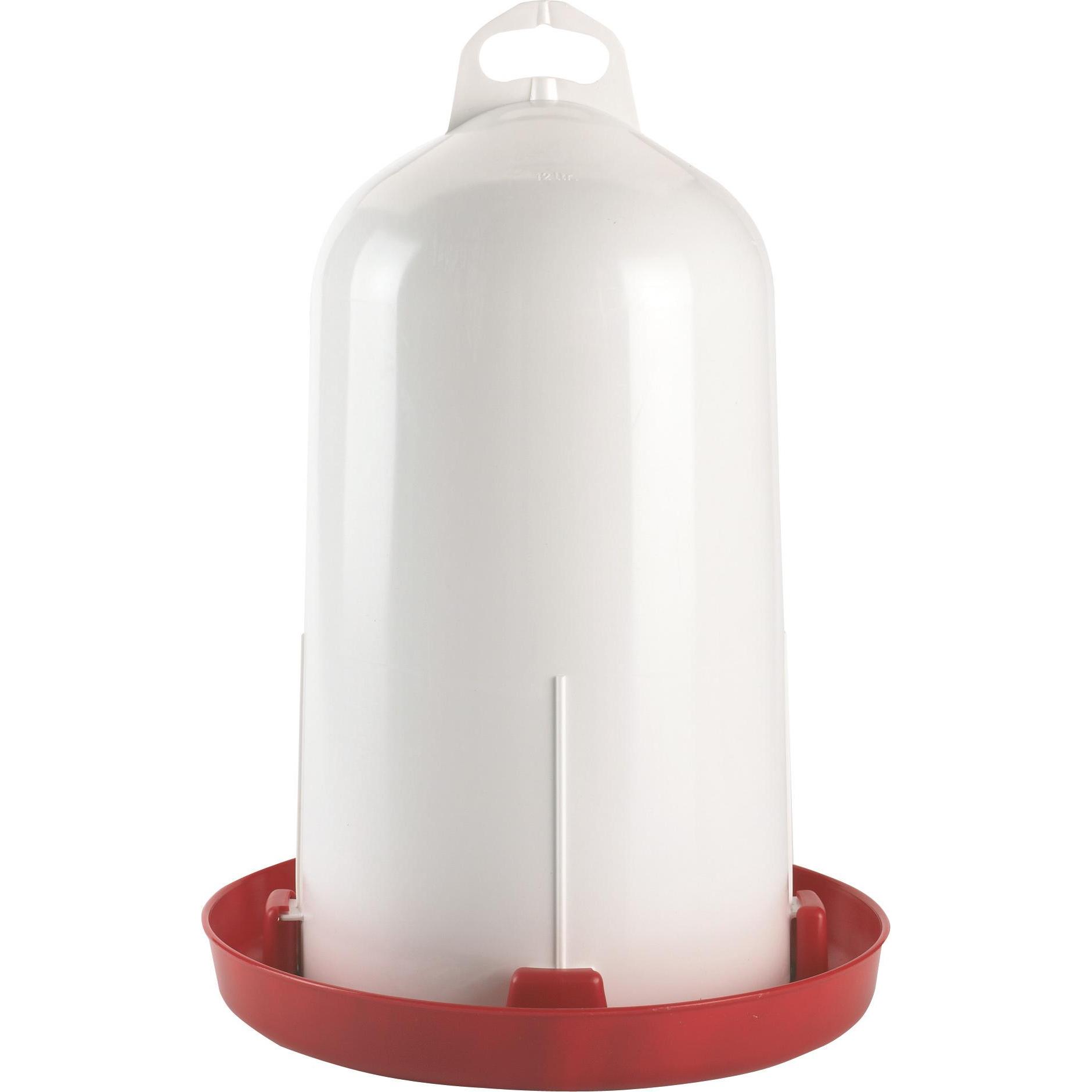 Kerbl Abreuvoir 12L pour volaille - Blanc/Rouge