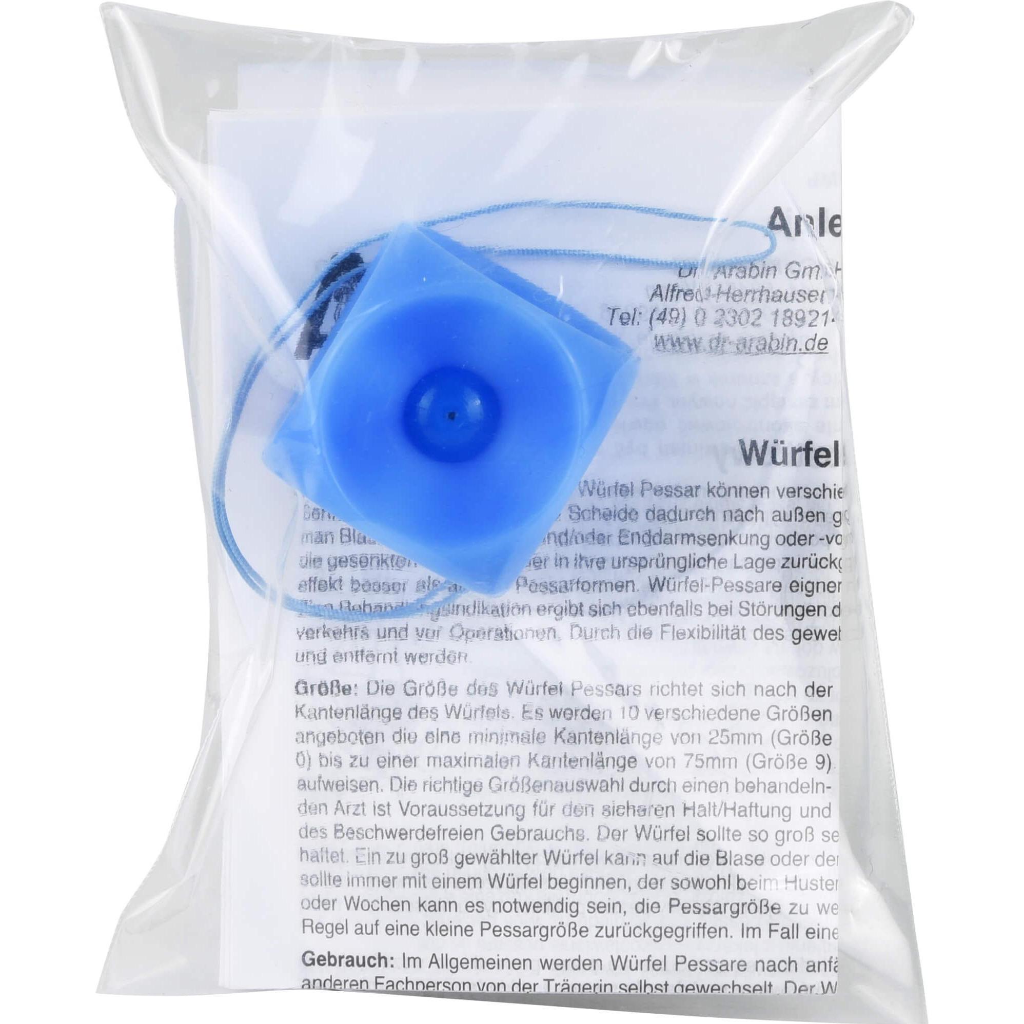 Thumbnail - Arabin Würfel Pessar Gr4 41mm mit Knopf