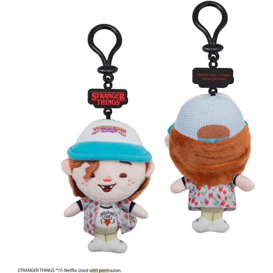 Cinereplicas, Portachiavi, Stranger Things Plüsh Schlüsselanhänger Dustin Henderson 12 cm, Multicolore