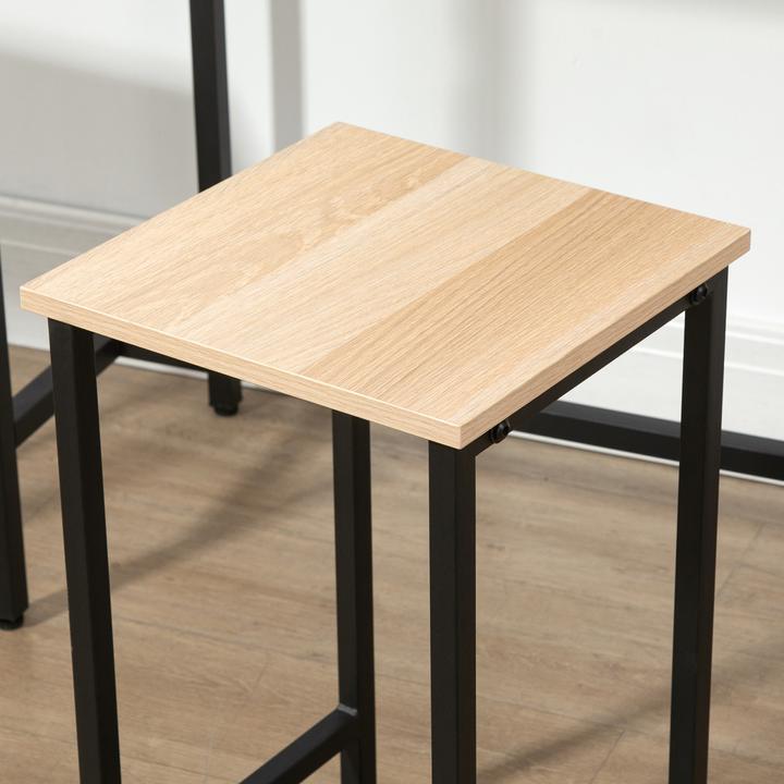 Actual product image Homcom Dining set with 2 stools (Wood)