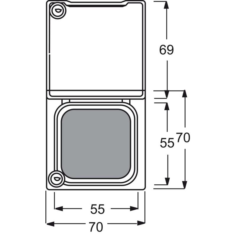 Thumbnail - Busch-Jaeger, Zubehör Schalterprogramm, Zwischenring mit Klappdeckel 2CKA001710A3793