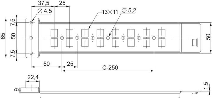 Actual product image Schneider Electric Depth adjustment rail reinforced 600mm NSYMPS