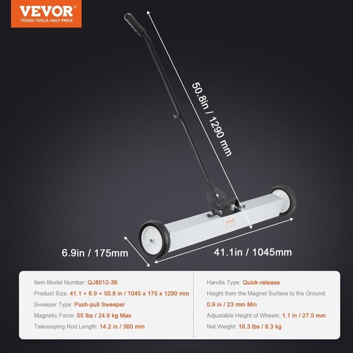 Immagine prodotto Vevor Scopa magnetica - 104,5Cm