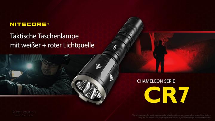 Actual product image Nitecore Chameleon CR7 - 2500 lumen white light, 370 lumen red light (20.30 cm, 2500 lm)