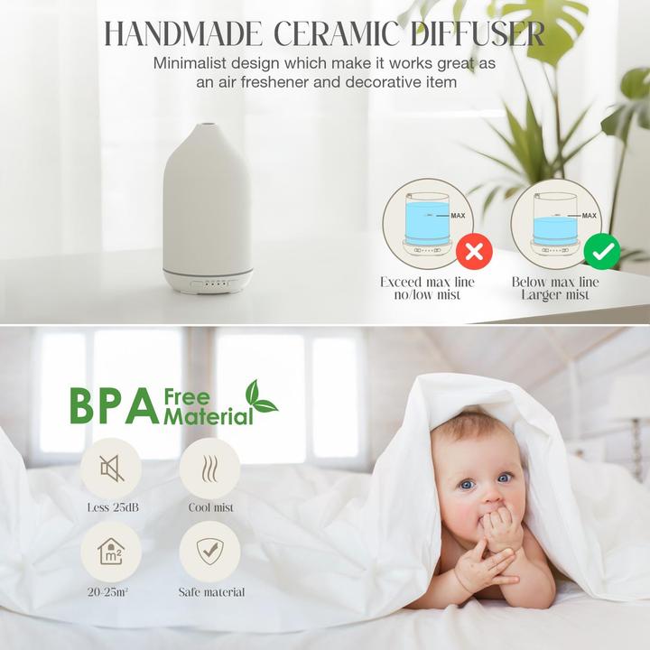 Produktbild Fellhof Keramik Aroma Diffuser für ätherische Öle (200 ml)