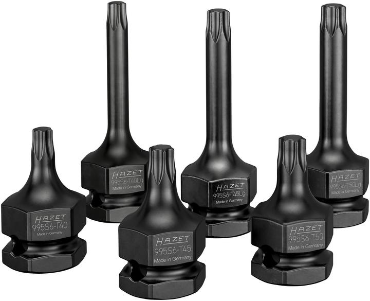 HAZET Power doppenset 995S6/6 (6-delig, voor slag- & machineschroevendraaiers)