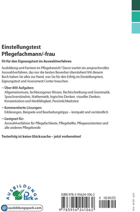 Produktbild Einstellungstest Pflegefachmann / Pflegefachfrau (Deutsch, Kurt Guth, Marcus Mery, Andreas Mohr, 2020)