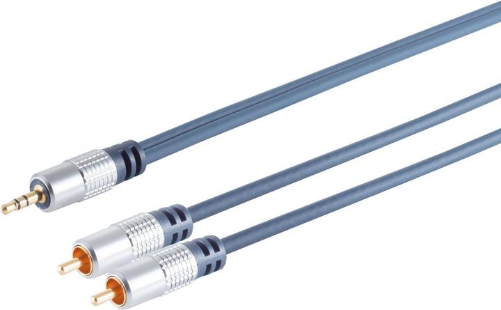 Actual product image Shiverpeaks Cable Audio Cinch 2-way (St) - Jack 3.5mm 1.5m ** Home Cinema (1.50 m, Cinch)