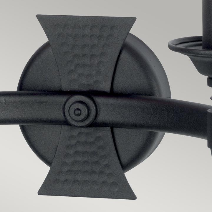 Image du produit Elstead Lighting Applique murale Saxon E14 double noir, Made in UK (E14, IP20)