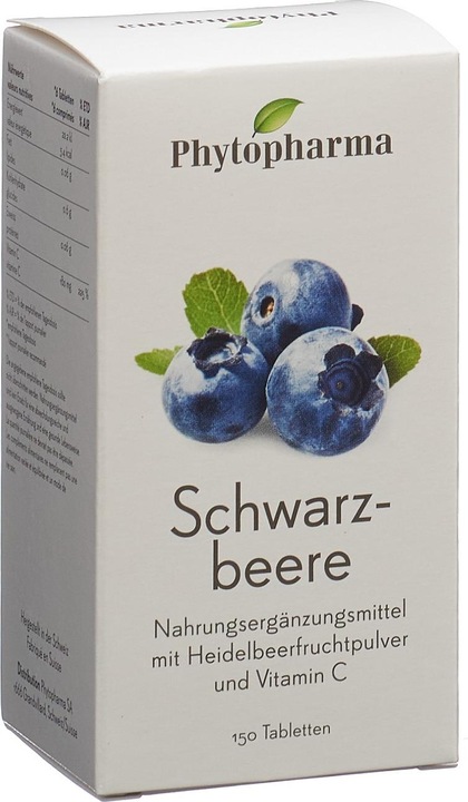 Produktbild Phytopharma Schwarzbeere Tabletten (1 Stück, Tabletten, 110 g)