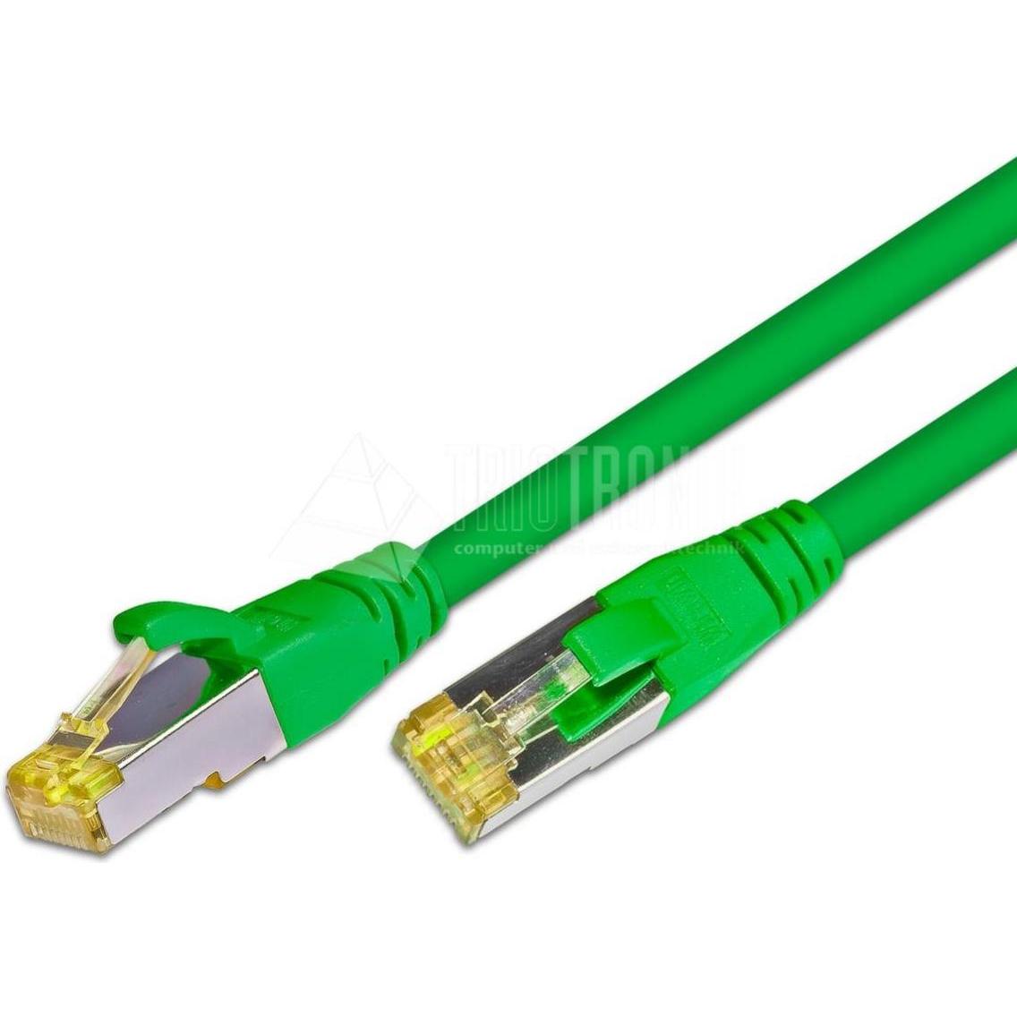 Wirewin Patchkabel: S/FTP, 10m, grün (S/FTP, CAT6a, 10 m), Netzwerkkabel