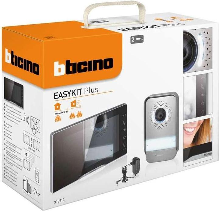 Image du produit Bticino Interphone vidéo plug-in pour maison individuelle, extensible pour deux familles (Filaire)
