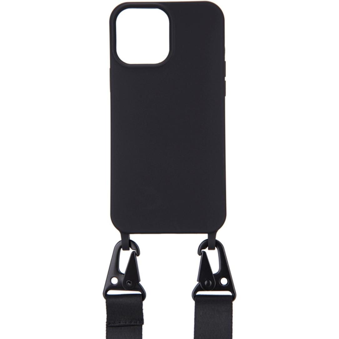EKO Hülle für iPhone 12 Pro Max mit Kordel (Apple iPhone 12 Pro Max), Smartphone Hülle, Schwarz