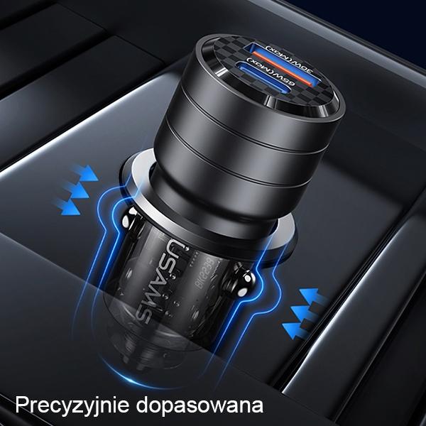 Produktbild Usams Ład. sam. C36 USB+USB-C 95W Fast Charge czarny/black CC176CC01 (US-CC176)