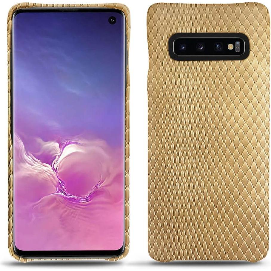 Noreve Lederschutzhülle (Samsung Galaxy S10), Smartphone Hülle, Beige