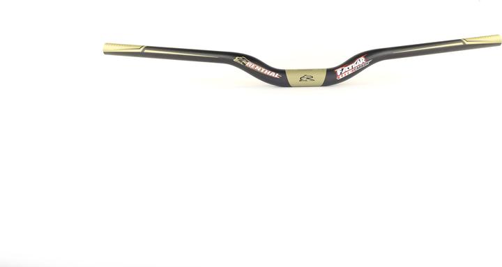Renthal V2 Fatbar Lite carbon riser handlebar, 31.8mm, 760x40mm, 7°/5°, carbon/gold (31.80 mm)