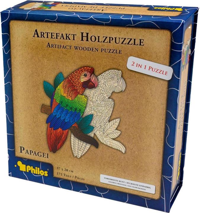 Philos Artefakt Holzpuzzle 2 in 1 Papagei (172 Teile)