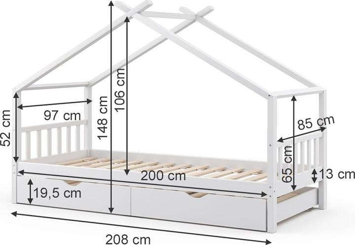 Actual product image VitaliSpa Hausbett Design (90 x 200 cm)