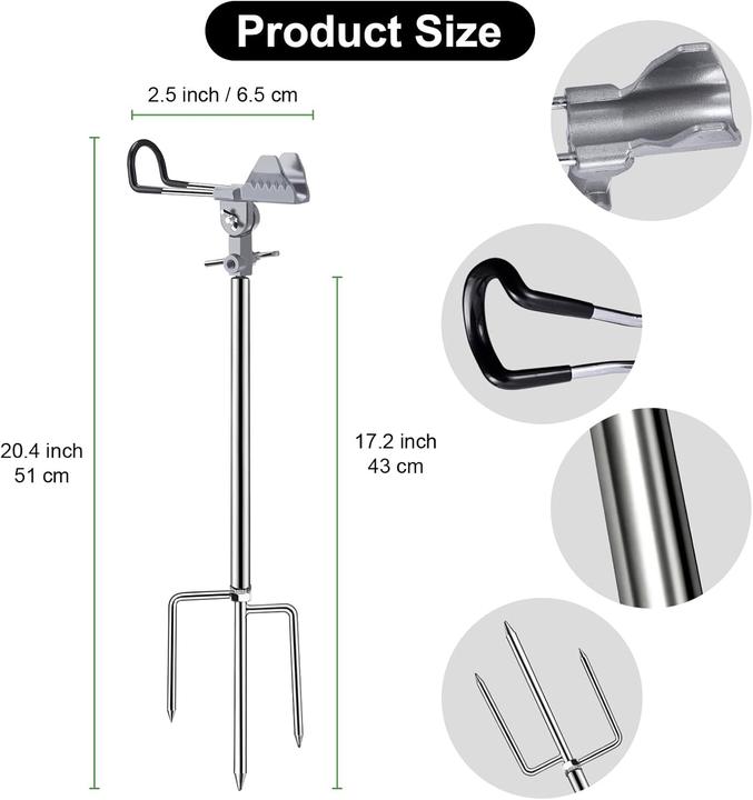 Immagine prodotto Avcmoto 2er Angelrutenhalter-Set, 360° verstellbar